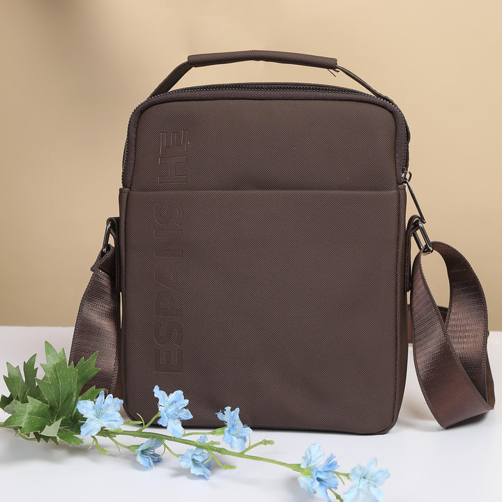 Cross Body Messenger Bag - Brown - Espanshe