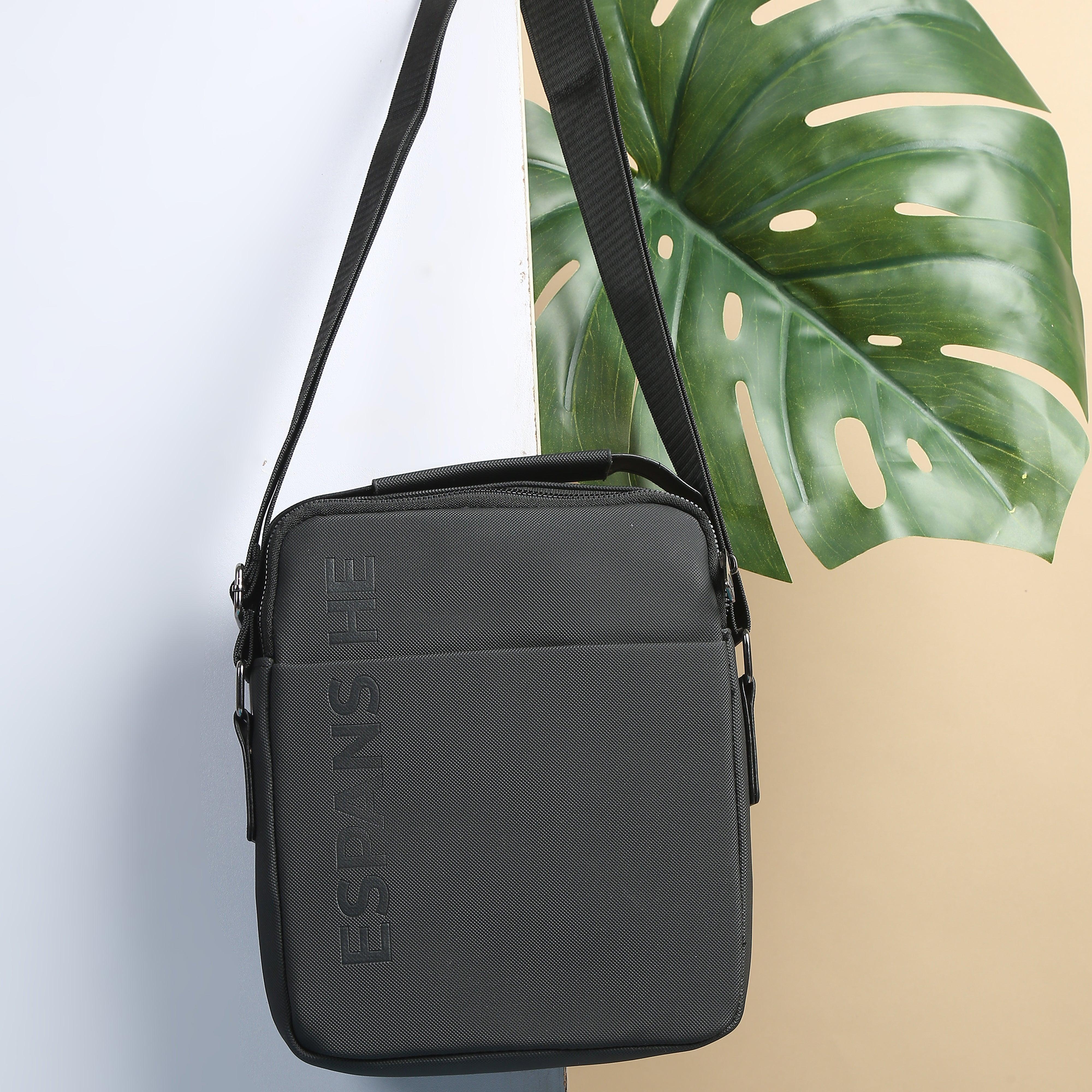 Cross Body Messenger Bag - Black - Espanshe