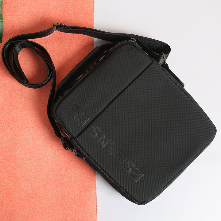 Cross Body Messenger Bag - Black - Espanshe