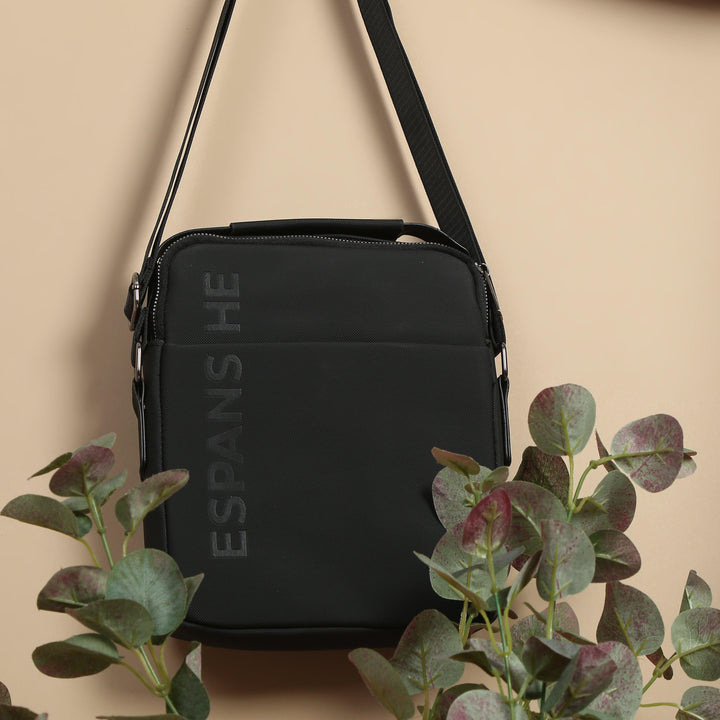 Cross Body Messenger Bag - Black - Espanshe