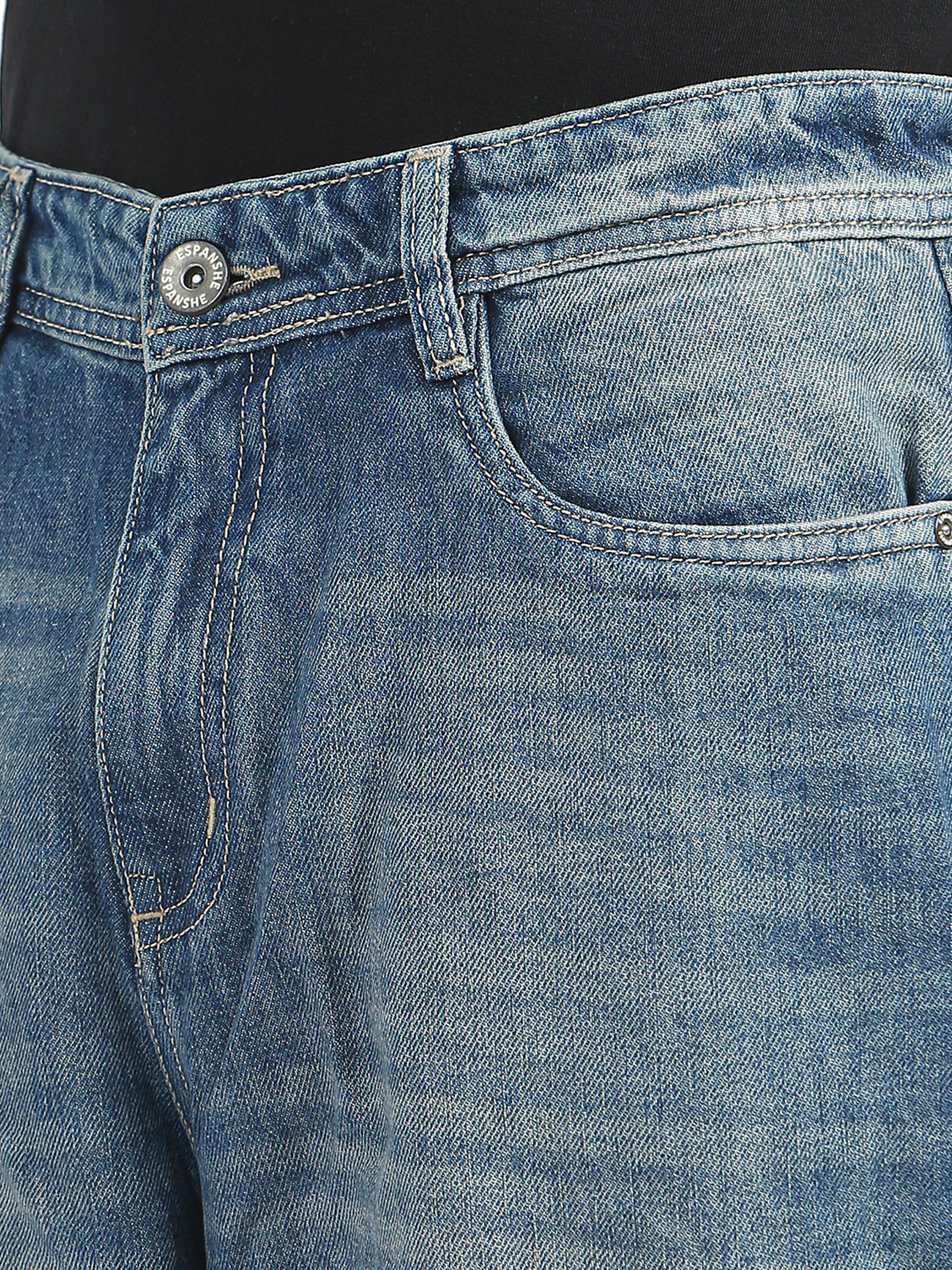 distressed jean with relaxed fit
ripped jeans for men
patched jean for men