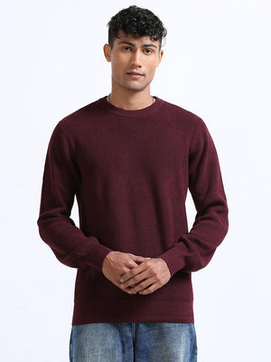 Men's Burgundy Sweater - Espanshe