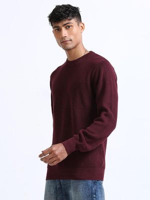 Men's Burgundy Sweater - Espanshe