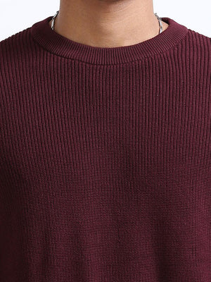 Men's Burgundy Sweater - Espanshe
