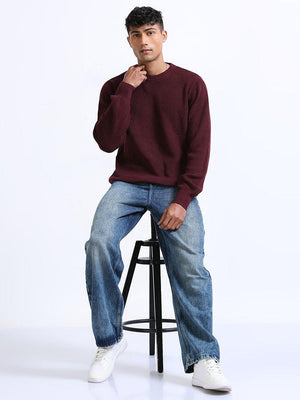 Men's Burgundy Sweater - Espanshe