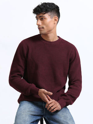Men's Burgundy Sweater - Espanshe