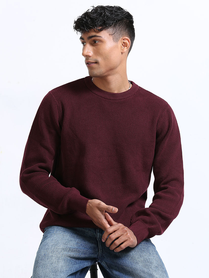 Men's Burgundy Sweater - Espanshe