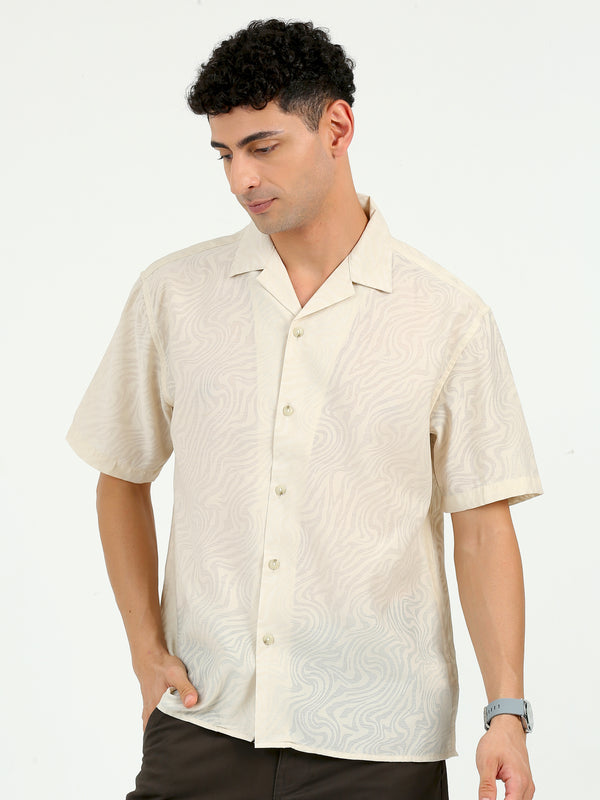 Essence Embroidered Shirt- Cream