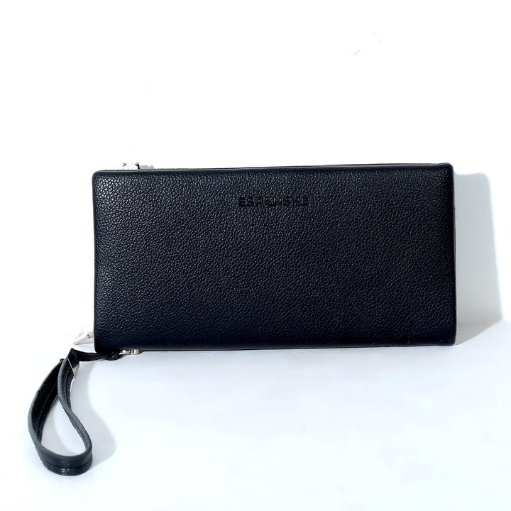 Leather Hand Wallet - Black - Espanshe