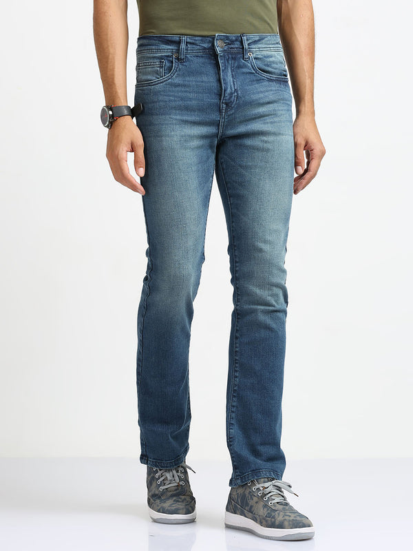 Men's Blue Shade Bootcut Jeans