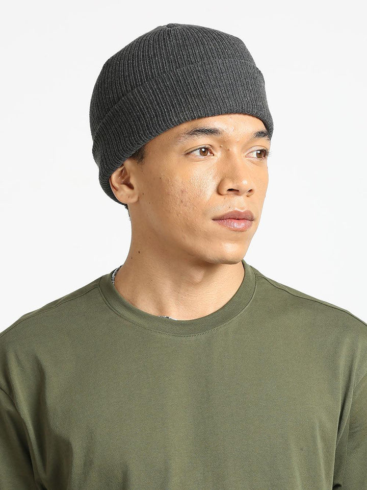 Men's Dark Grey Knit Cap - Espanshe