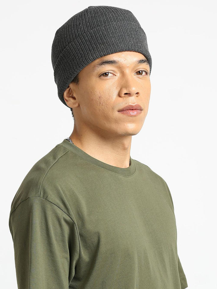 Men's Dark Grey Knit Cap - Espanshe