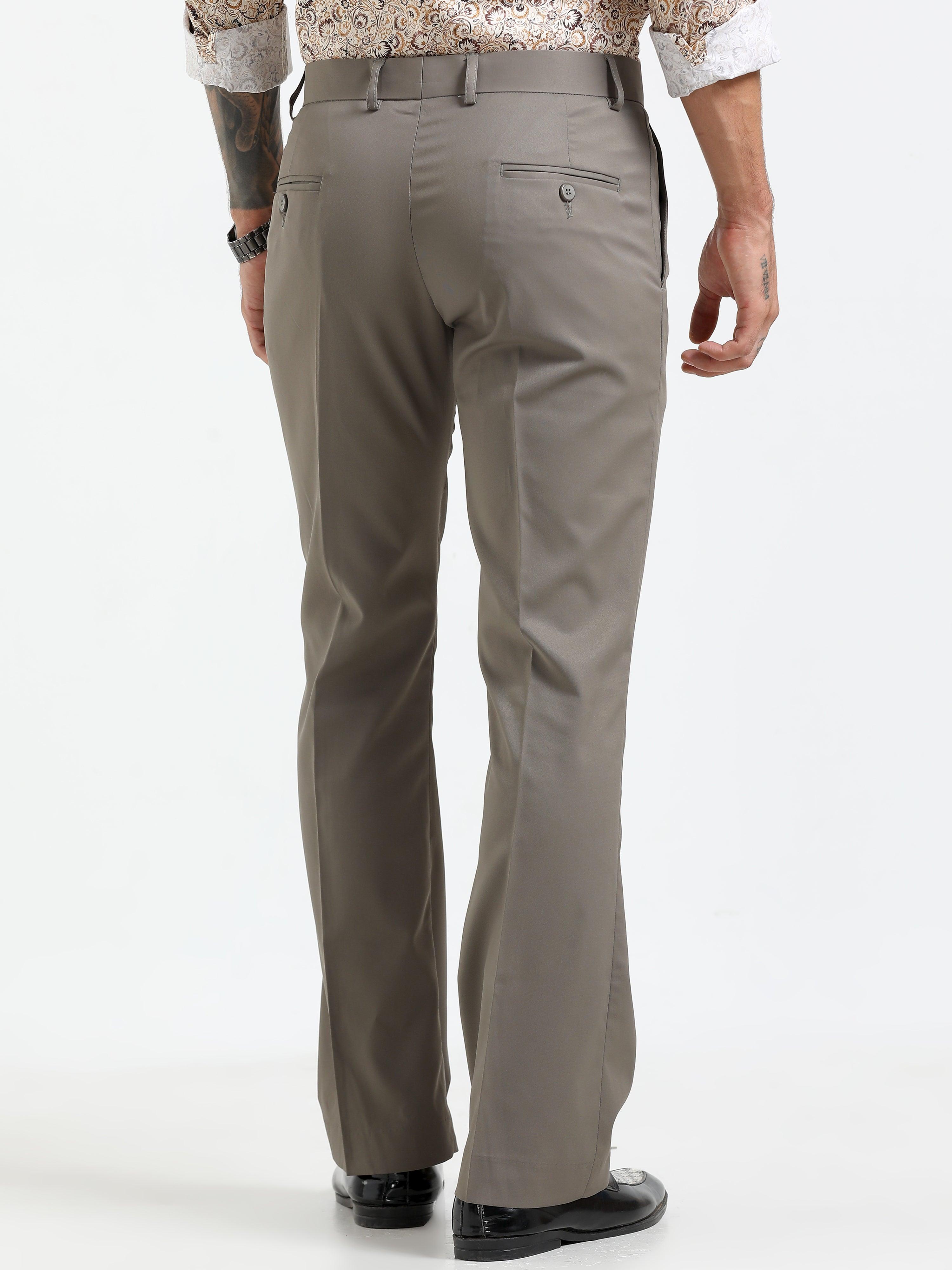 Wee Boot Cut Formal Pant - Brown Espanshe Wee Boot Cut Formal Pant - Brown Espanshe