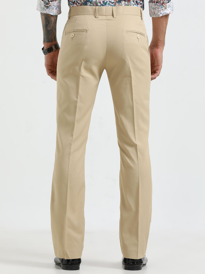 Wee Boot Cut Formal Pant - Beige - Espanshe