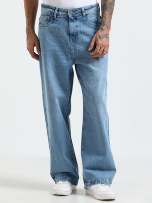 Rattled Loose Fit Jeans - Blue - Espanshe
loose fit jean for men