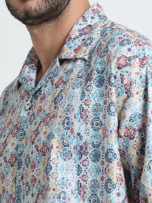 Men Oversized Cuban Collar Prelude Shirt - Espanshe