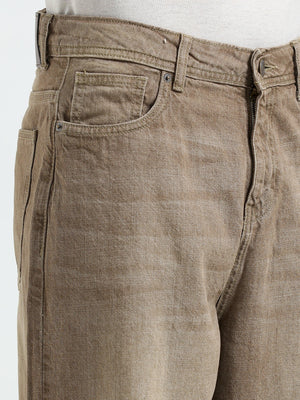 Rattled Loose Fit Jeans - Brown - Espanshe
loose fit jean for men