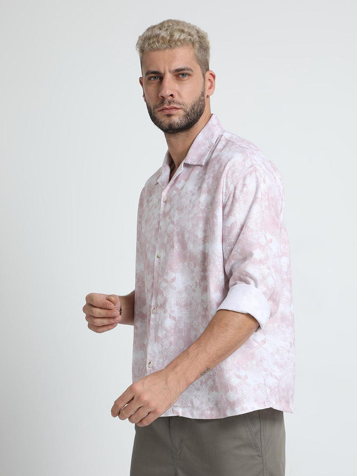 Men Oversized Cuban Collar Surf Crest Shirt - Espanshe