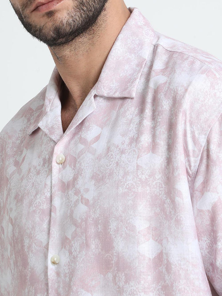 Men Oversized Cuban Collar Surf Crest Shirt - Espanshe