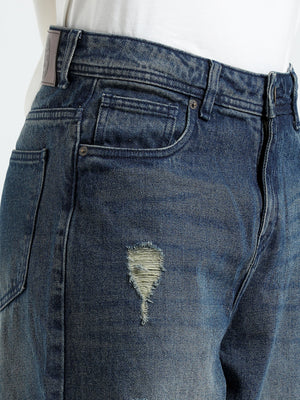  loose fit jean with patches and distress
Loose fit pants for men
patched pants or men