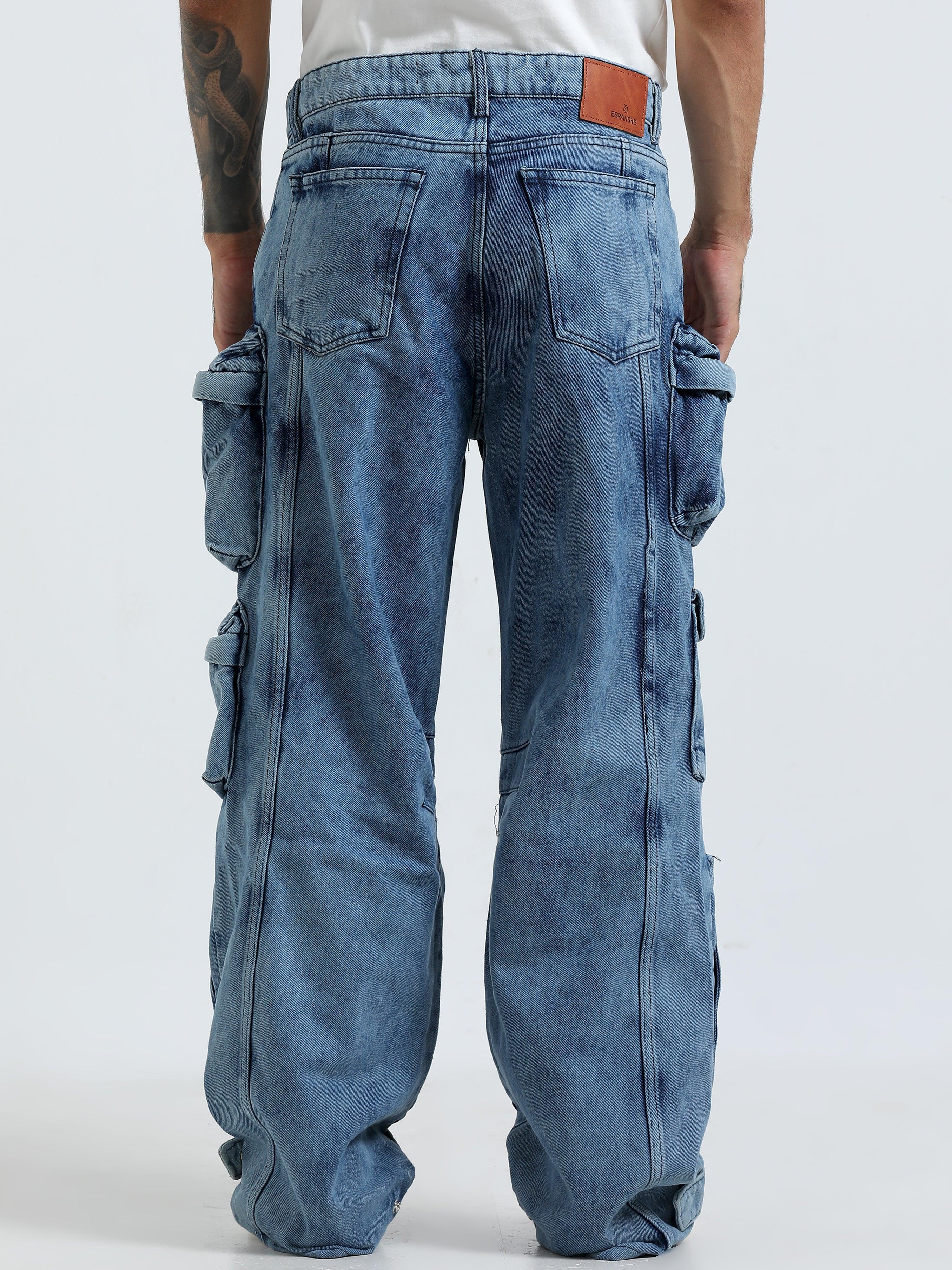 baggy cargo jeans featuring 10 pockets including zipper pockets. 
baggy cargo jeans pant for men
stylish baggy jeans for men