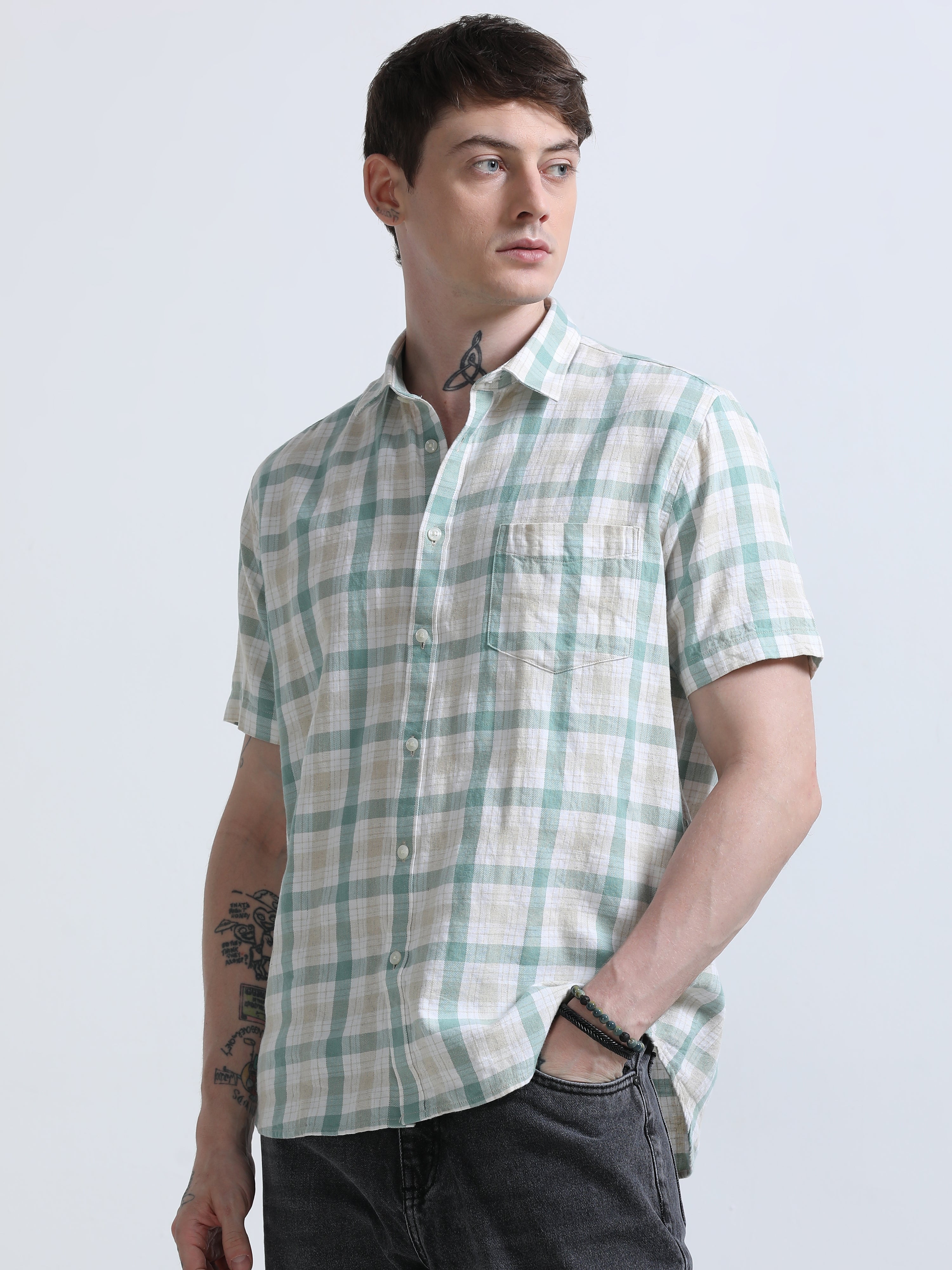 Rune - Relaxed Checks Shirt - Silque – Espanshe