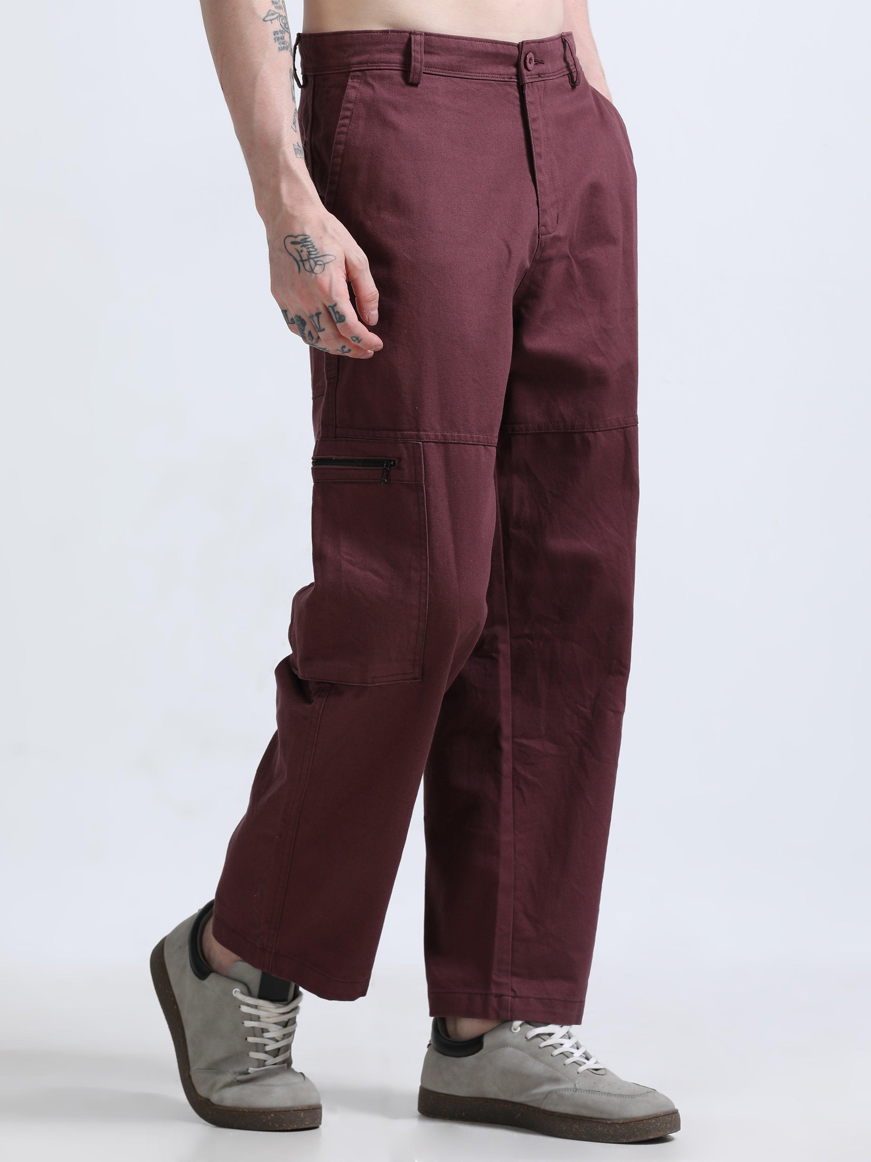 Relaxed fit cargos with zippered pockets.
cargo pants for men 
loose fit cargo pants for men