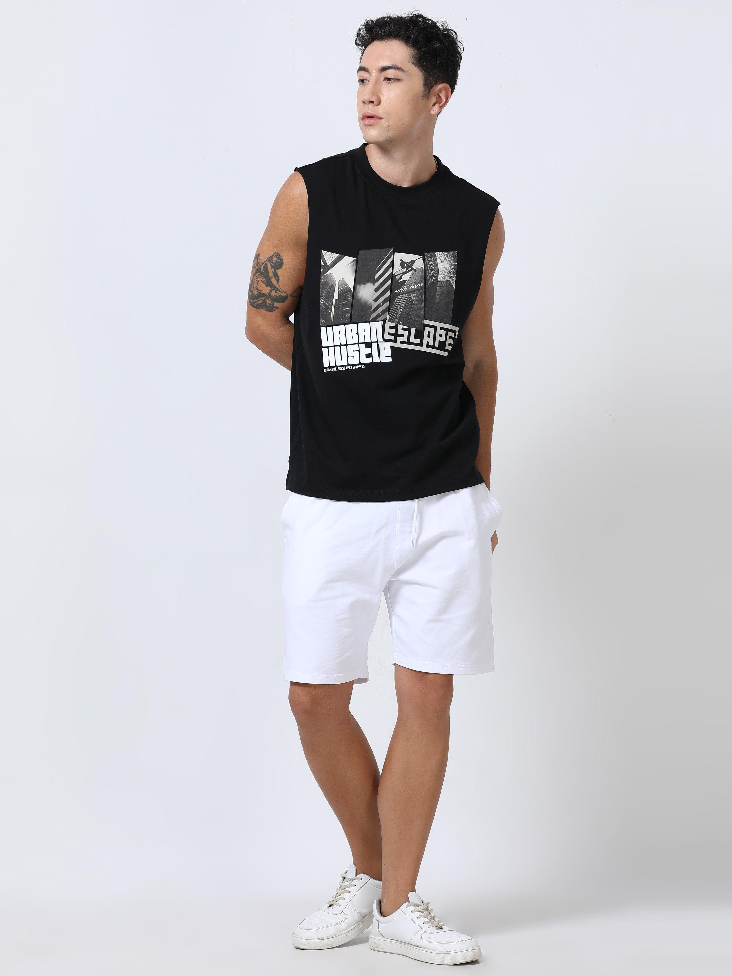 Sleevless printed t-shirt ,perfect for casual wears
sleevless t-shirt for men
