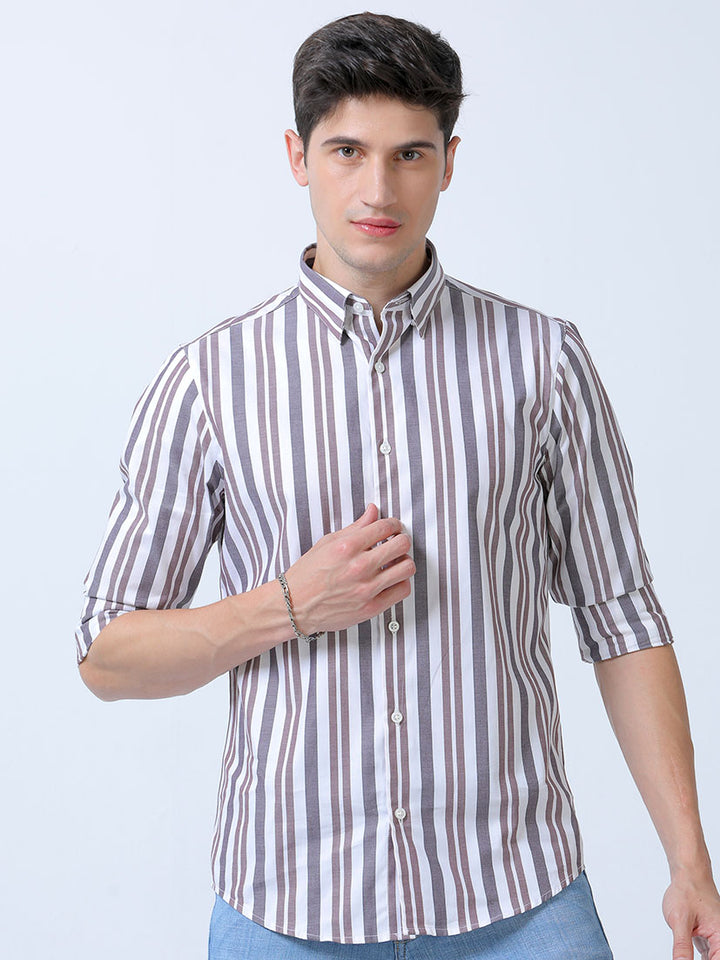 Casual Falcon Stripes Shirt For Men's