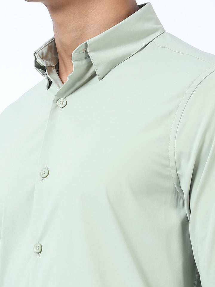 Pale Green Premium satin Turkish Fit Shirt