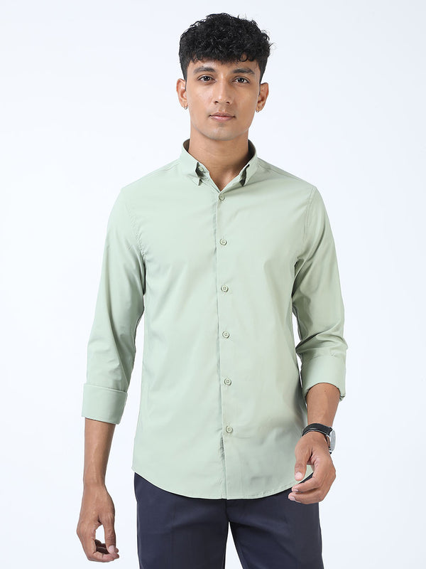 Pale Green Premium satin Turkish Fit Shirt