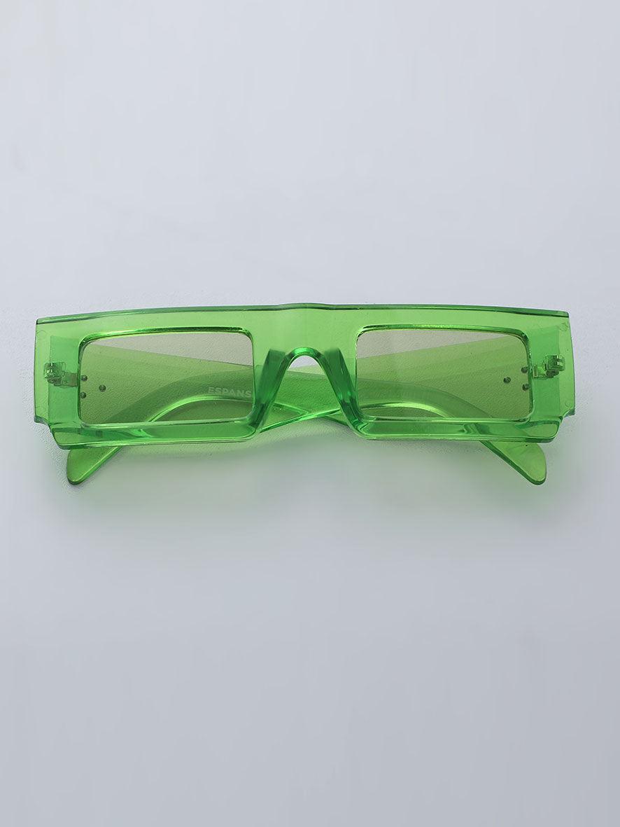 Moya Rectangular Sunglass Green - Espanshe