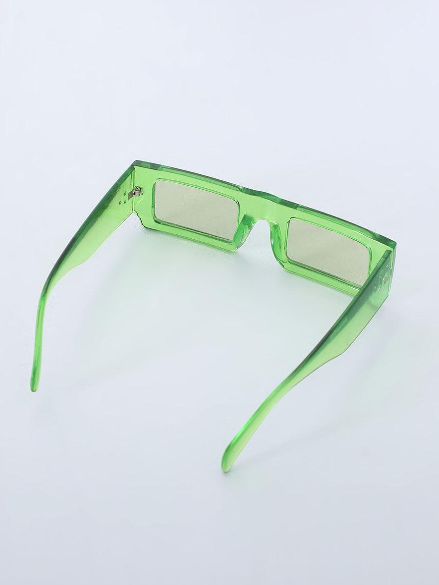 Moya Rectangular Sunglass Green - Espanshe