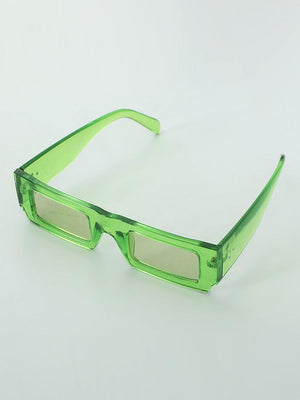 Moya Rectangular Sunglass Green - Espanshe