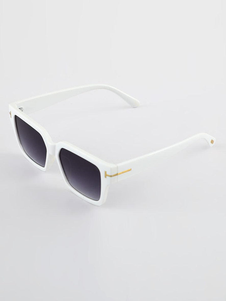 Trip Square Sunglass - White - Espanshe