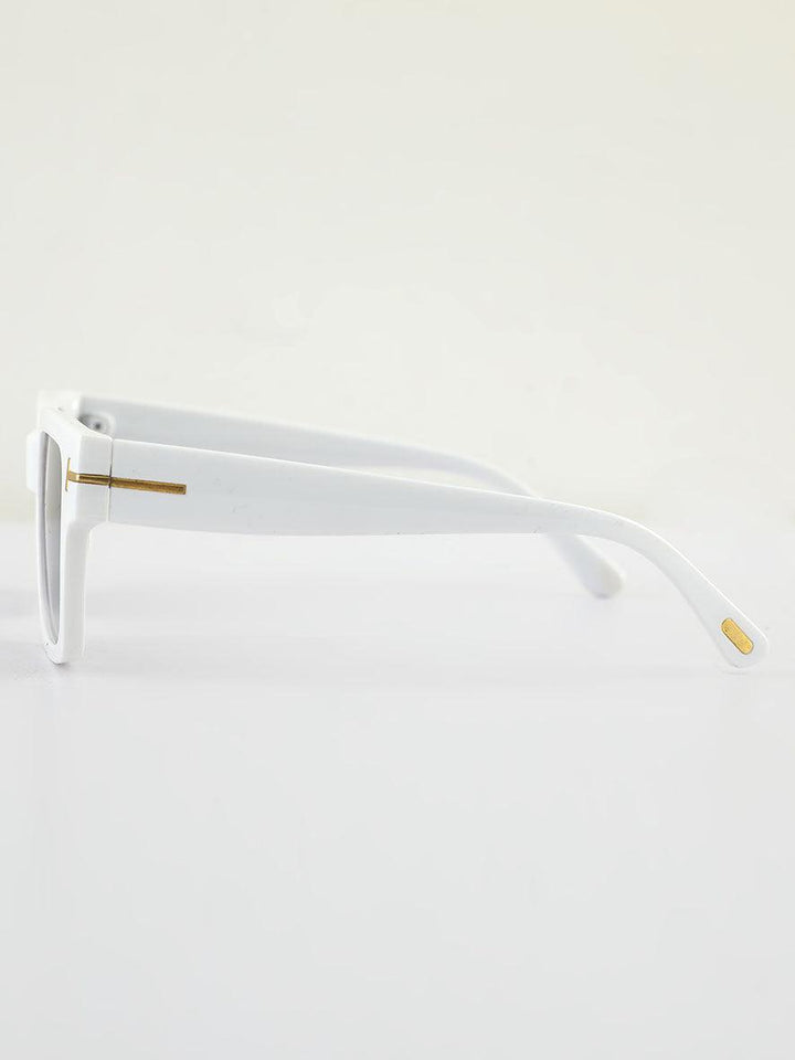 Trip Square Sunglass - White - Espanshe