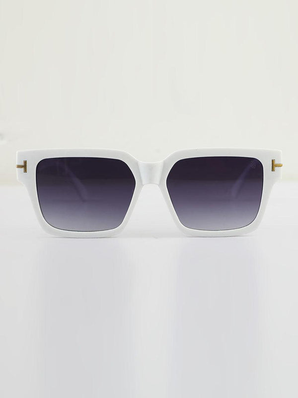 Trip Square Sunglass - White - Espanshe