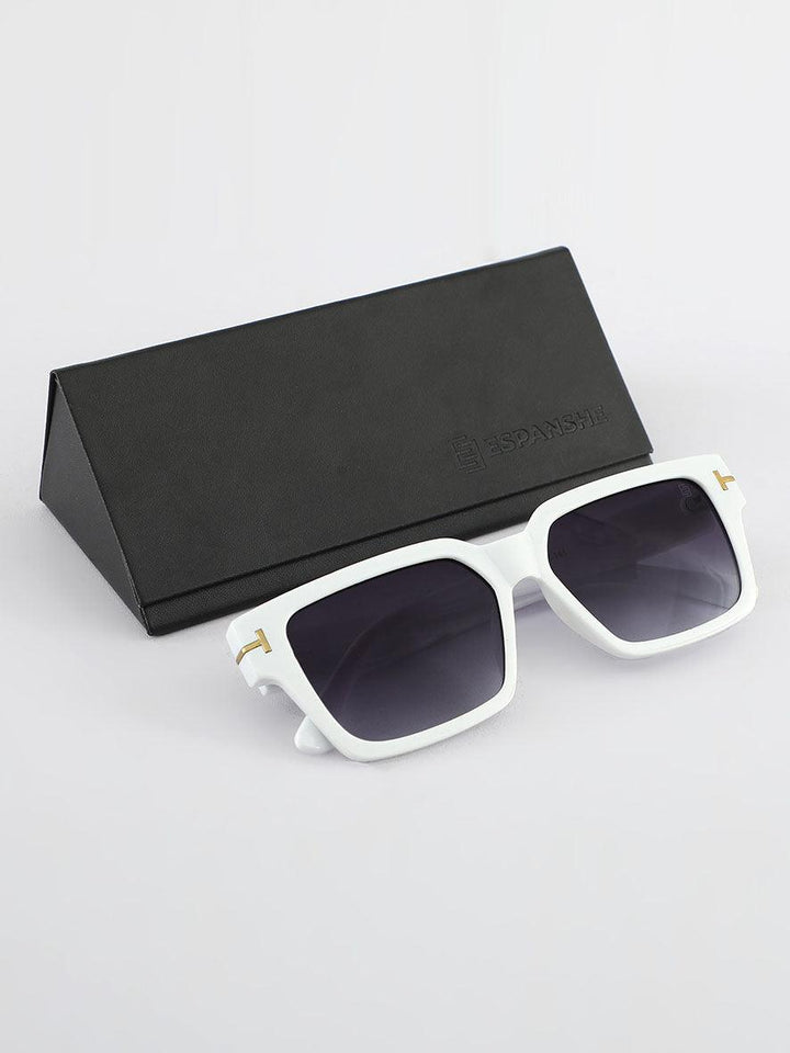 Trip Square Sunglass - White - Espanshe