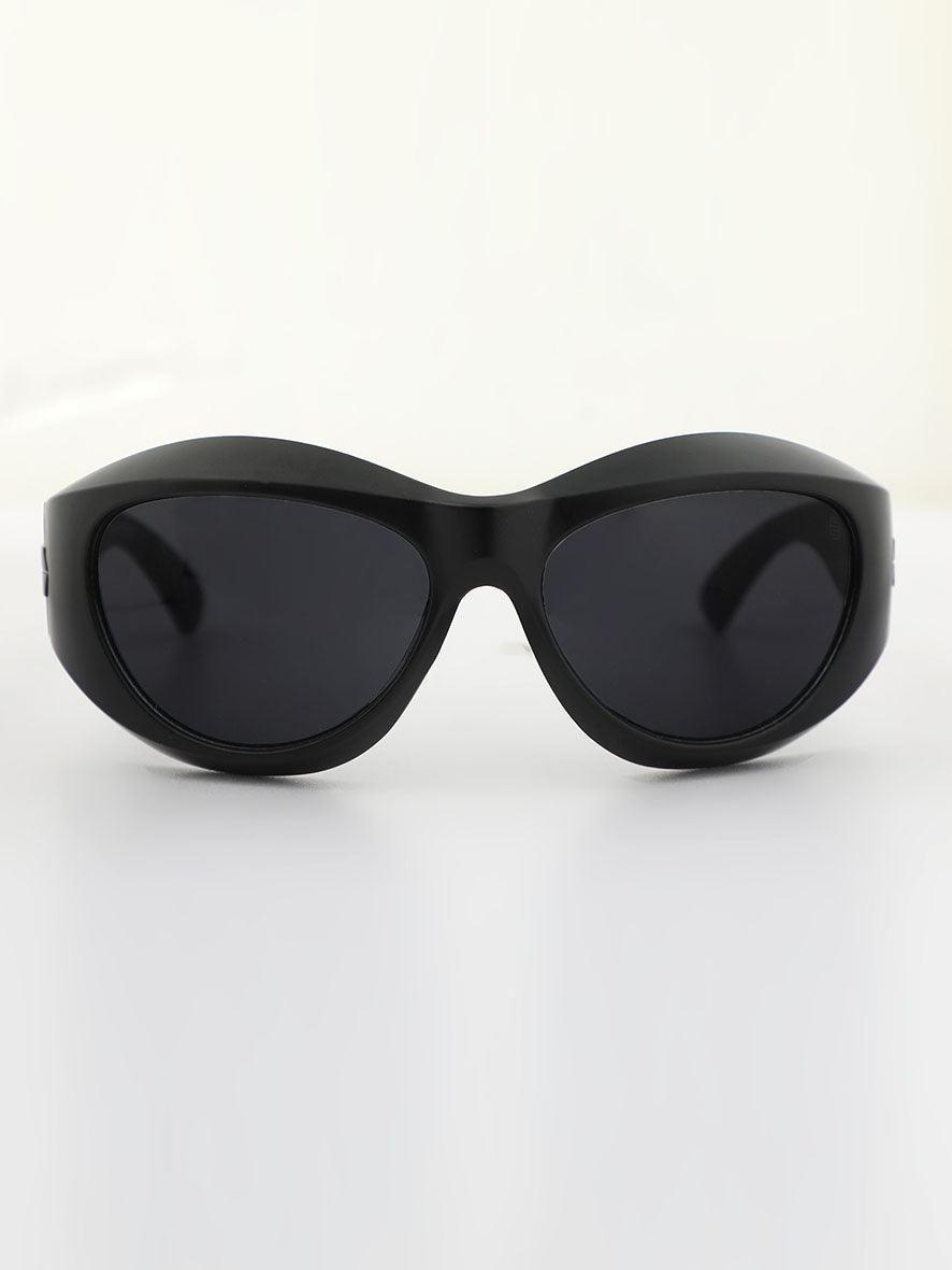 Zoom Rounded Sunglass - Black - Espanshe
