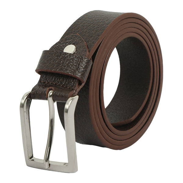 Dark Brown Leather Casual Belt