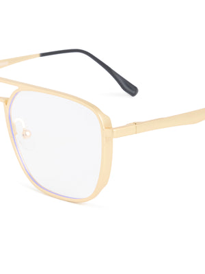 Men's Rectangle Sunglass - Baby Gold