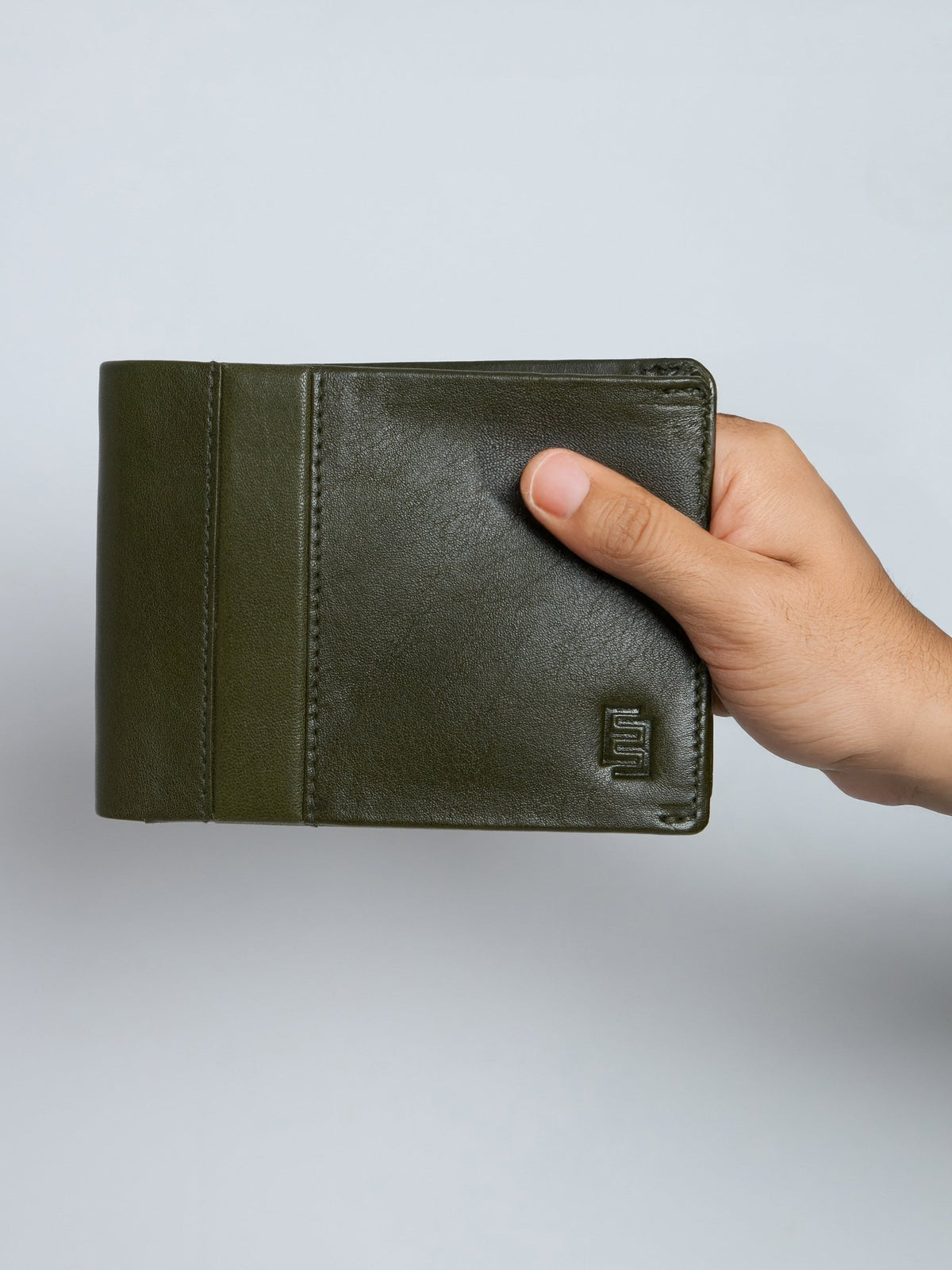 Arctic-3 - Bi-Fold Leather Wallet - Green - Espanshe