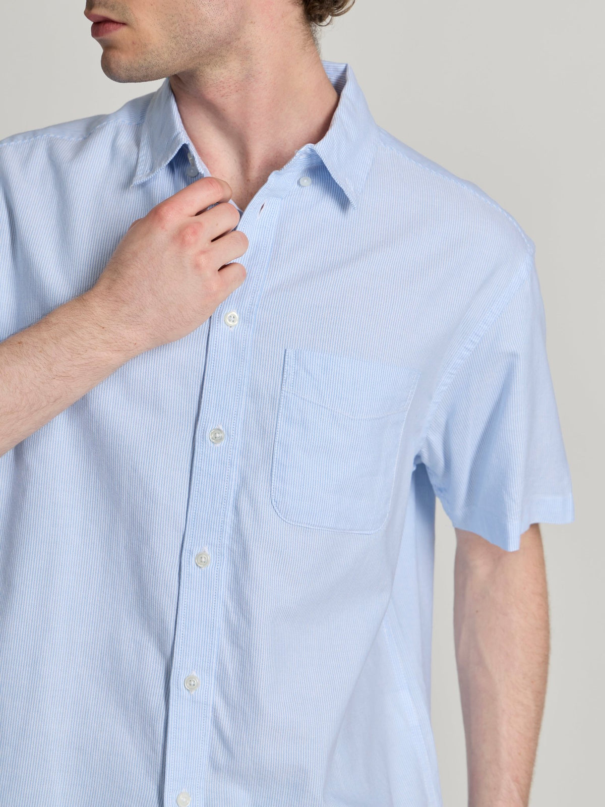 Oran - Striped Shirt - Light Blue - Espanshe