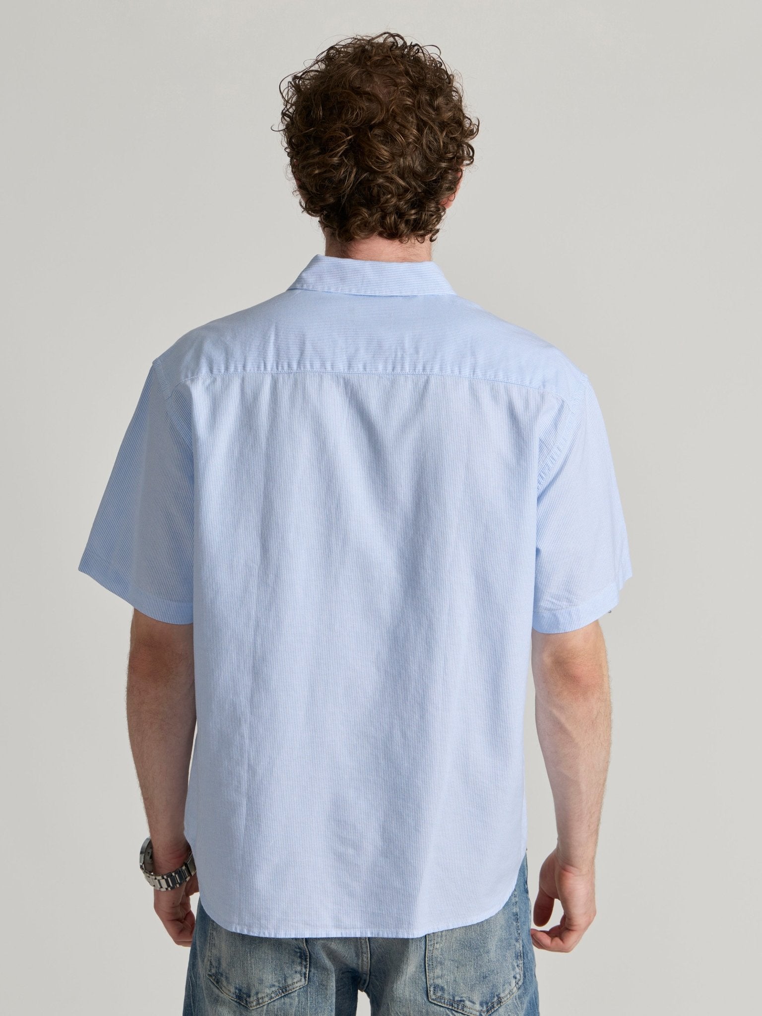 Oran - Striped Shirt - Light Blue - Espanshe