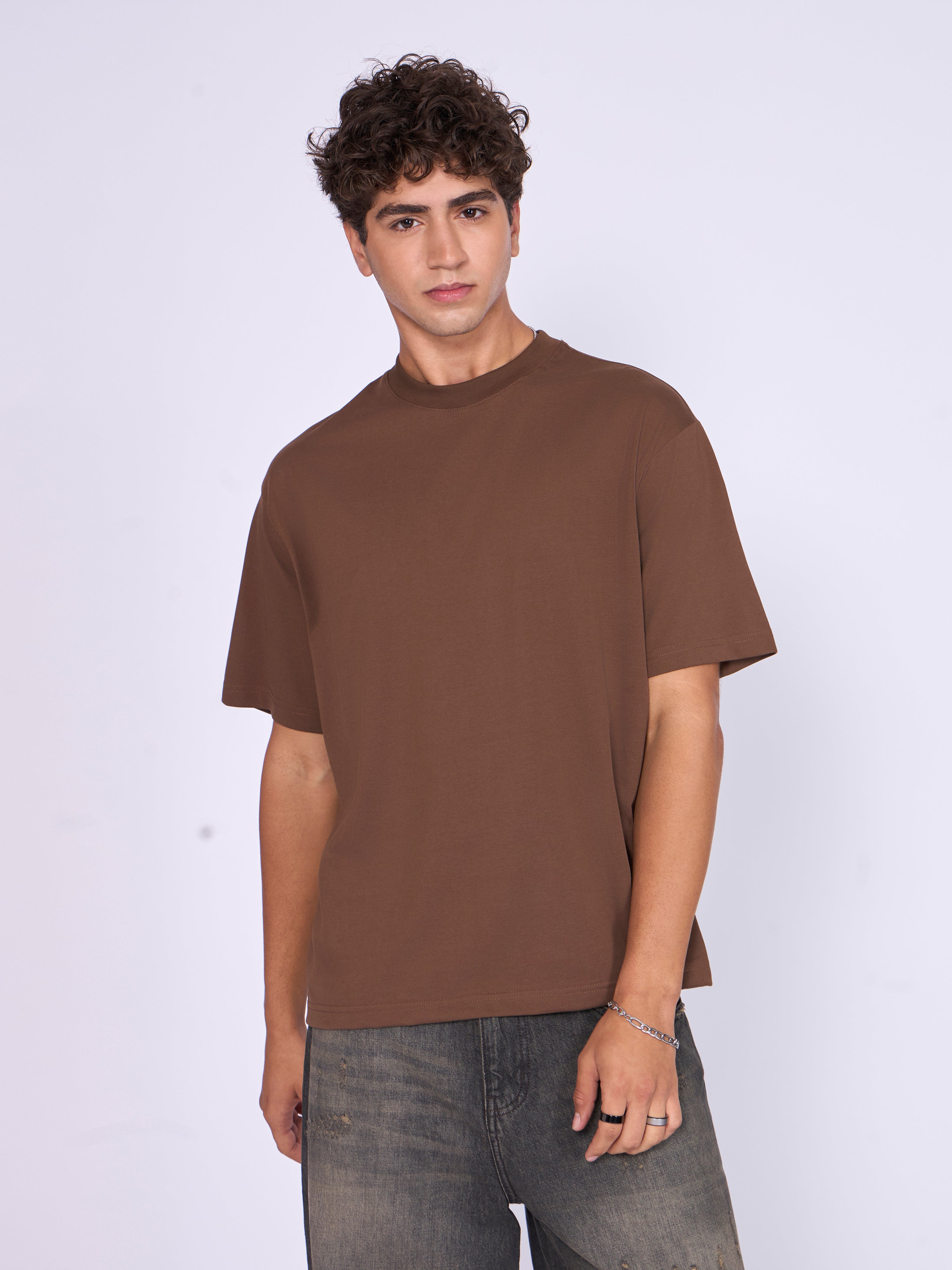 Men's Loose Fit T-Shirt in Brown
