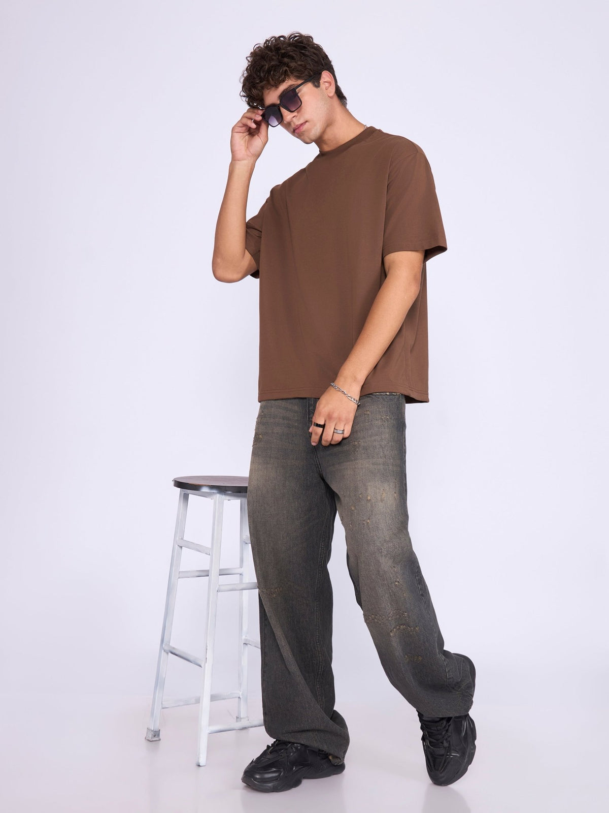 Stirling - Loose Fit T-Shirt - Brown - Espanshe