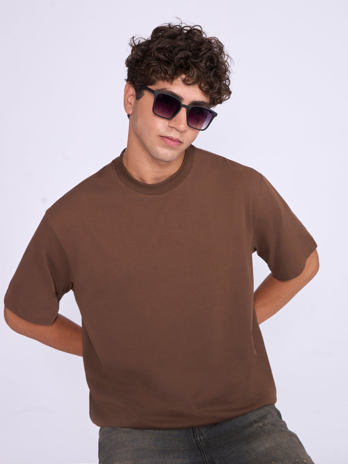 Stirling - Loose Fit T-Shirt - Brown - Espanshe