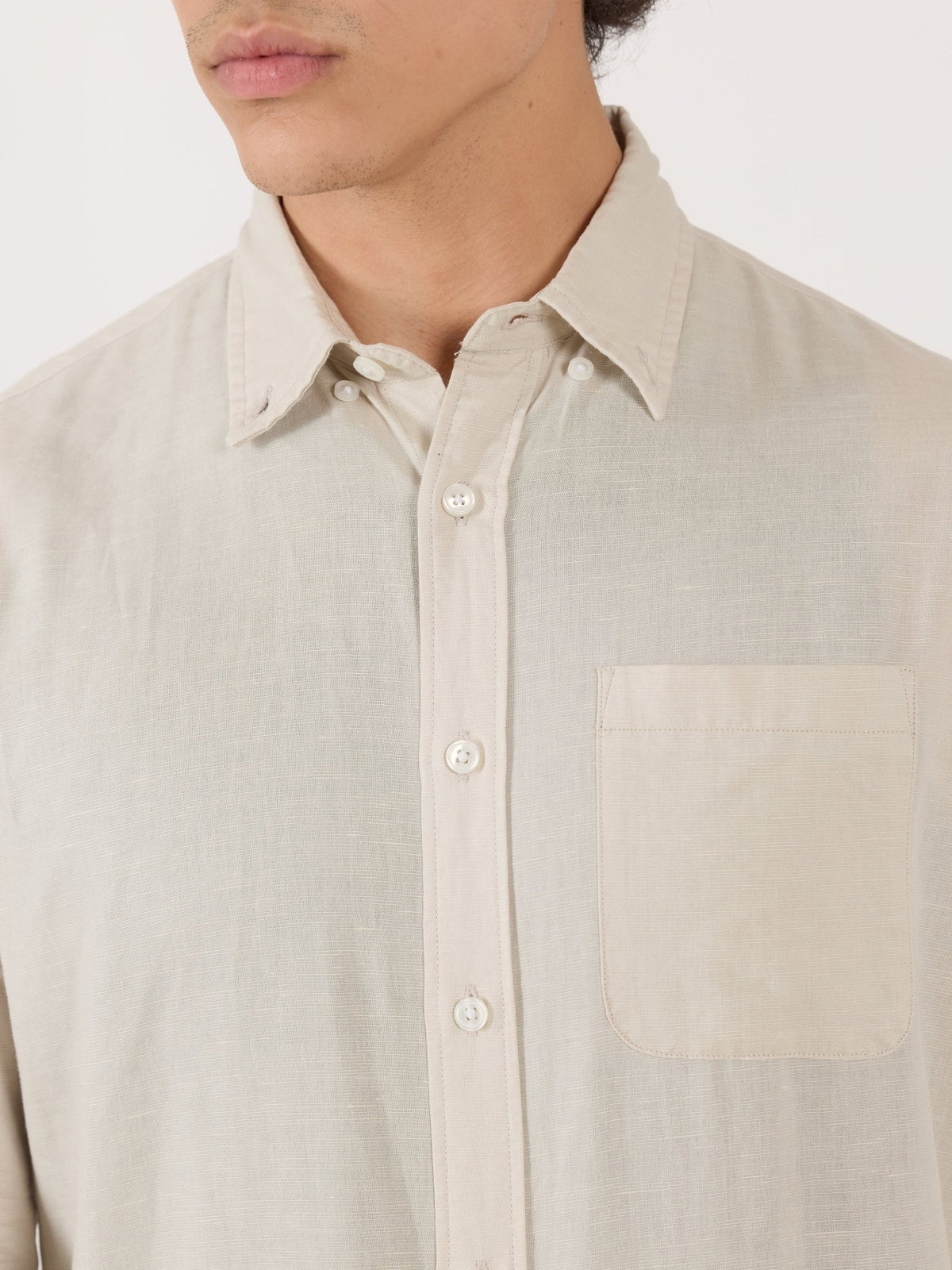 Taloko - Relaxed Linen Shirt - Cream - Espanshe