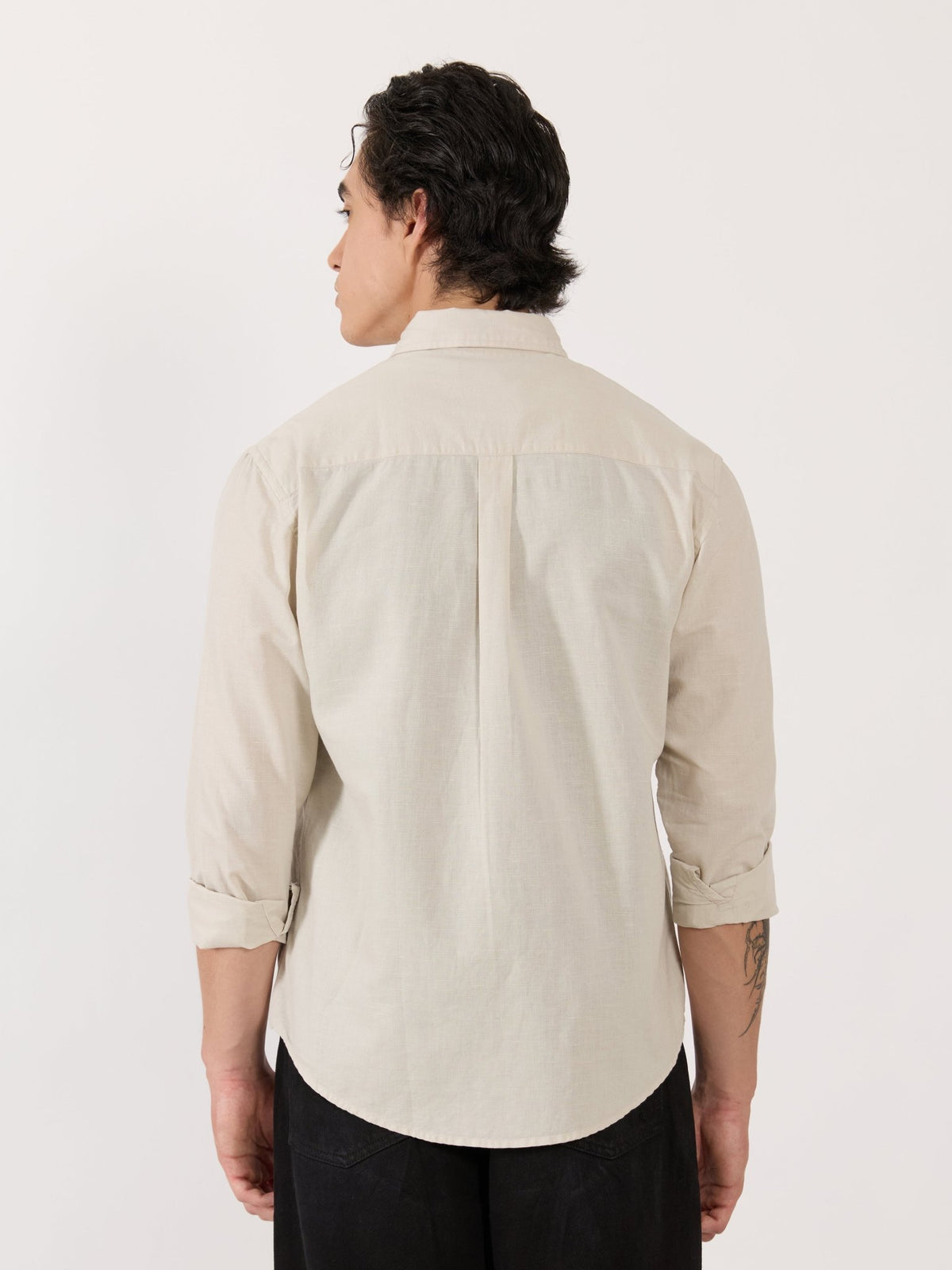 Taloko - Relaxed Linen Shirt - Cream - Espanshe