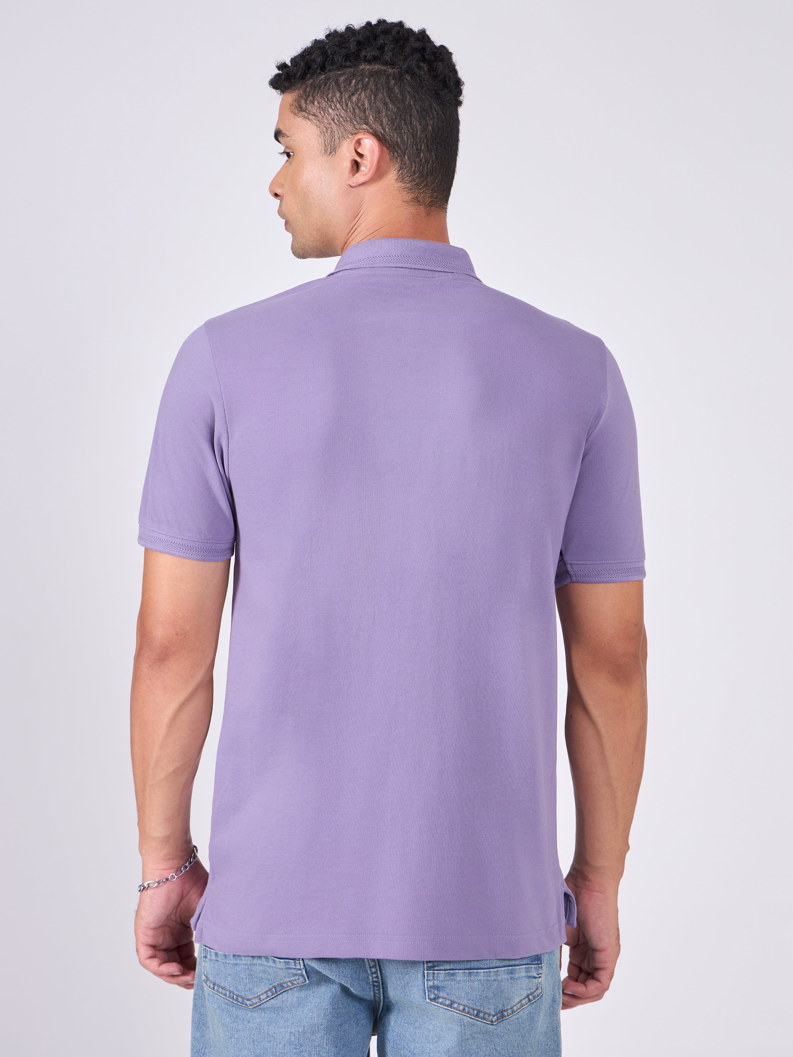 Men's Polo T-Shirt - Dusted Grape